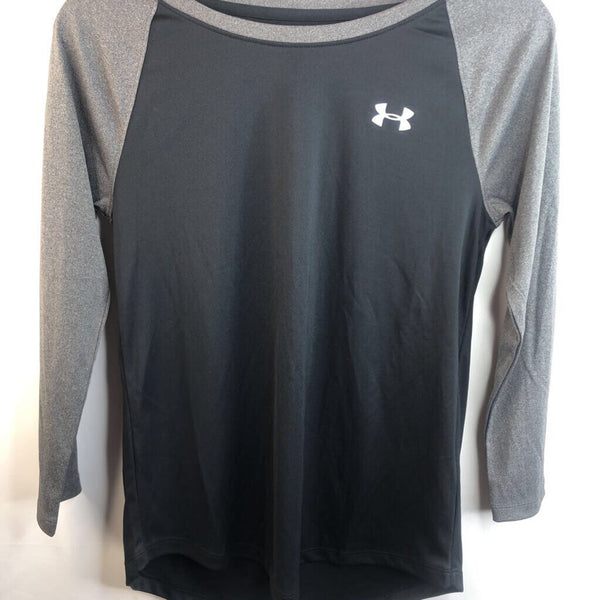 Size 7: Under Armour UPF 30+ Black & Grey Long Sleeve NEW w/ Tag