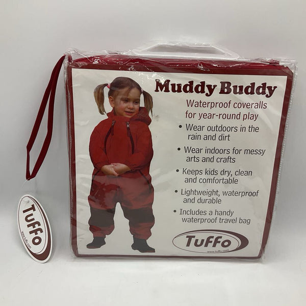Size 5: Tuffo Red Rainsuit w/ Travel Bag NEW