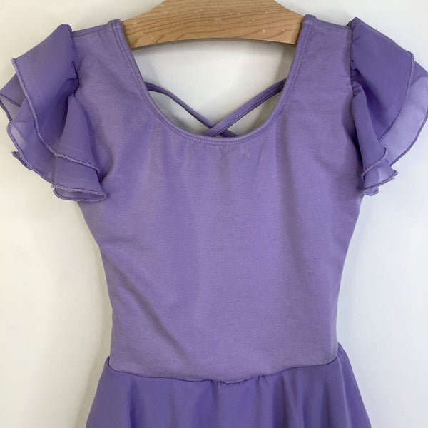 Size 6: Lavender Short Sleeve Leotard w/ Skirt
