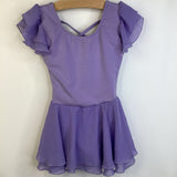 Size 6: Lavender Short Sleeve Leotard w/ Skirt