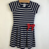 Size 5: Petit Bateau Blue & White Striped Short Sleeve Dress
