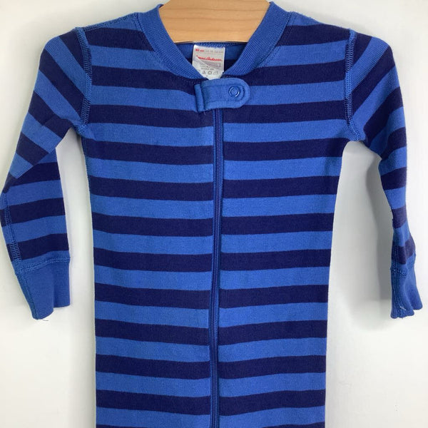 Size 18-24m (80): Hanna Andersson Two-Tone Blue Long Sleeve 1pc PJS