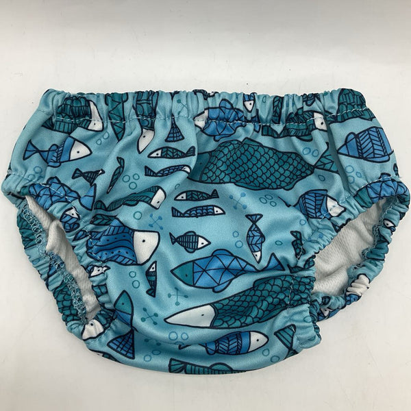 Size L: Honest Blue Fish Swim Diaper