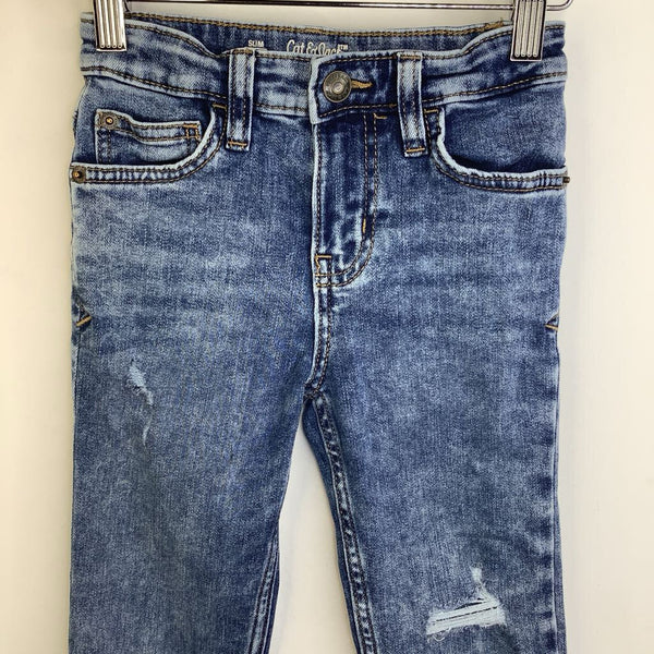 Size 5: Cat & Jack Blue Acid Wash Distressed Jeans