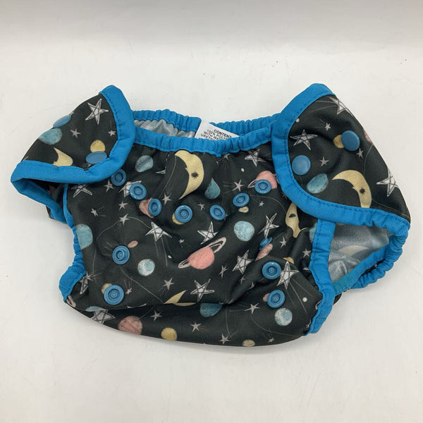 Size OS: Thirstie Grey Moon, Planets Snap Adjustable Diaper Cover