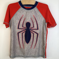 Size 5: Marvel Red & Grey Spider-Man Short Sleeve Swim Shirt