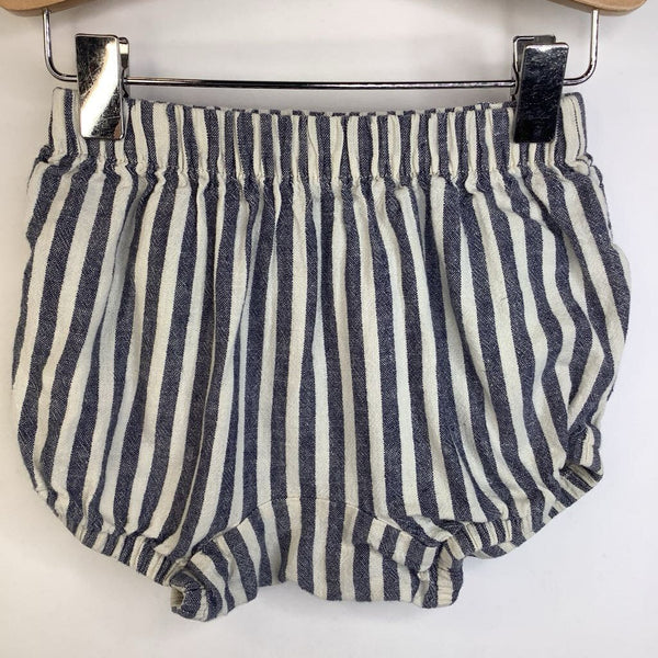 Size 18-24m: Tea Collection White & Blue Striped Ruffle Butt Bloomers