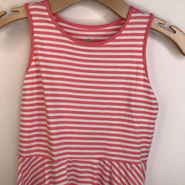 Size 10: Primary Pink & White Striped Tank Dress w/ Pockets