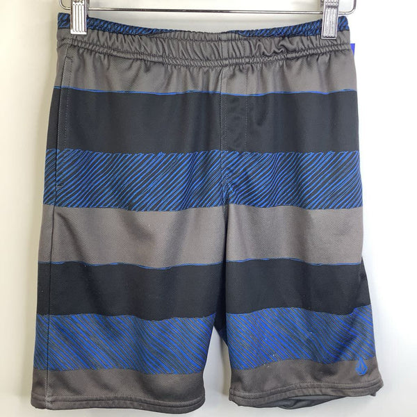 Size 10-12: Volcom Grey, Blue & Black Striped Athletic Shorts