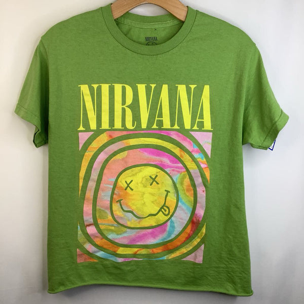 Size 14-16 (S): Nirvana Green Band T-Shirt