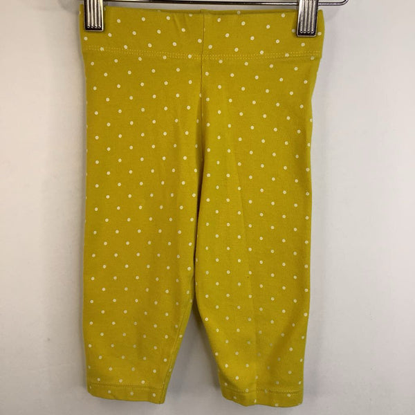 Size 2-3: Boden Yellow & White Polk-a-Dot Capri Leggings