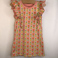 Size 4: Tea Collection Peach Yellow/Orange Ruffle Tank Dress