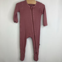 Size 3-6m: Kyte Mauve Pink Footed Long Sleeve PJS