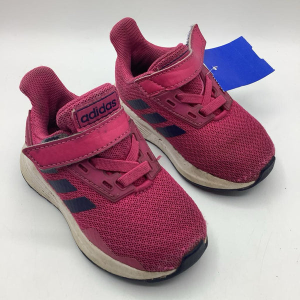 Size 5: Adidas Pink Velcro Sneakers