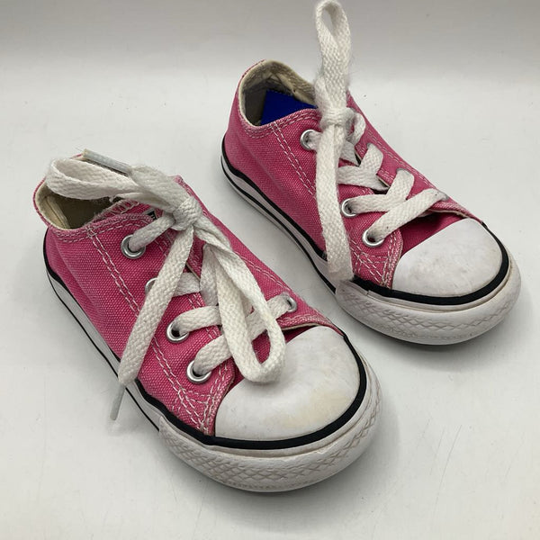 Size 7: Converse Pink Lace-up Sneakers