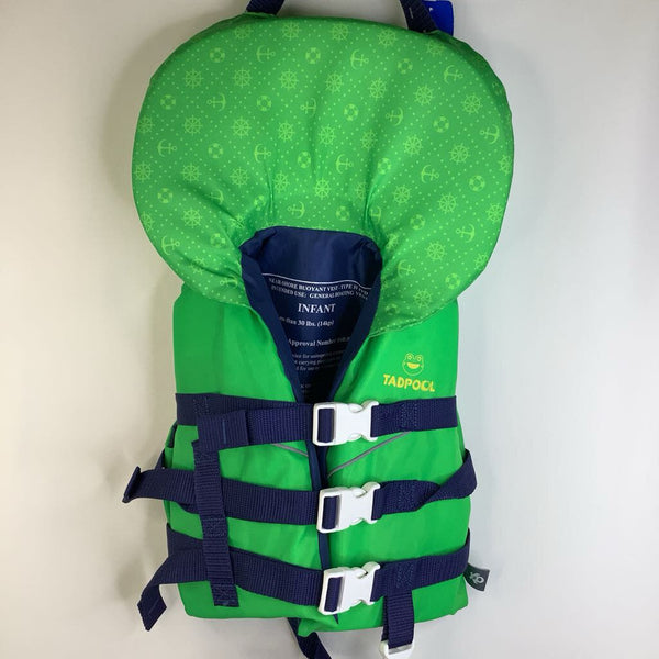 Size Infant: X2P Green Print Life Vest