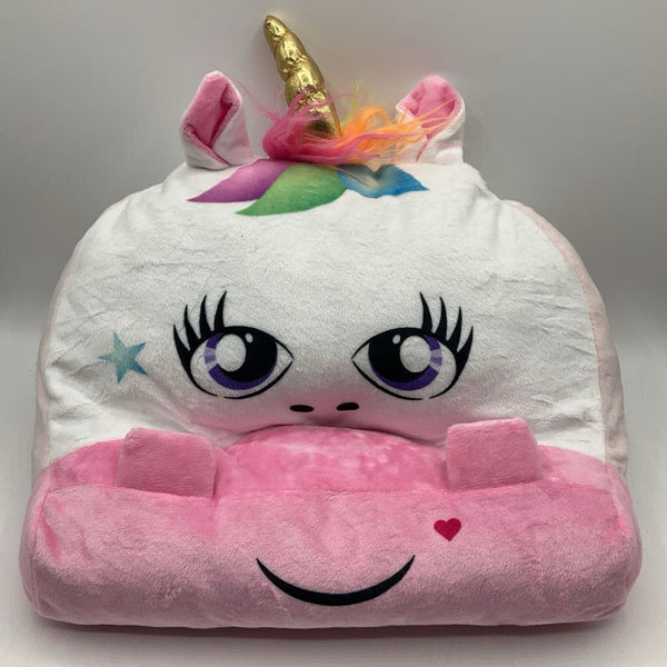 Thinking Gifts White/Pink Unicorn Pillow Stand