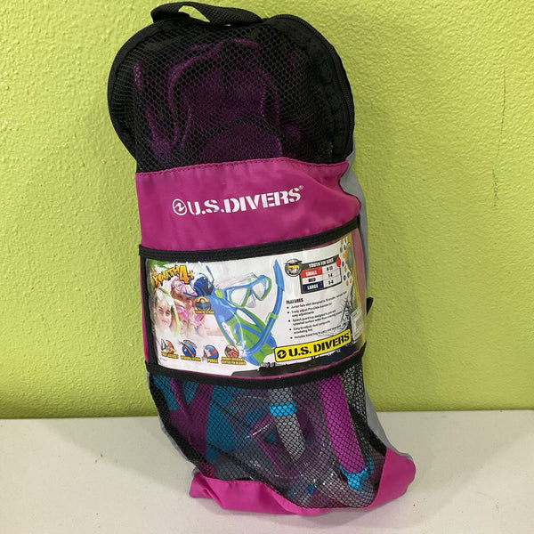 U.S. Divers Pink Junior Snorkel Set /Travel Bag