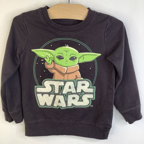 Size 3: Star Wats Charcoal Grey Baby Grugo Long Sleeve t