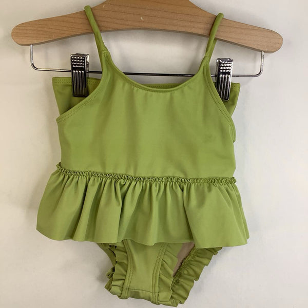 Size 4-5: Kortni Jeane Light Green Tank Ruffle 2pc Swimsuit