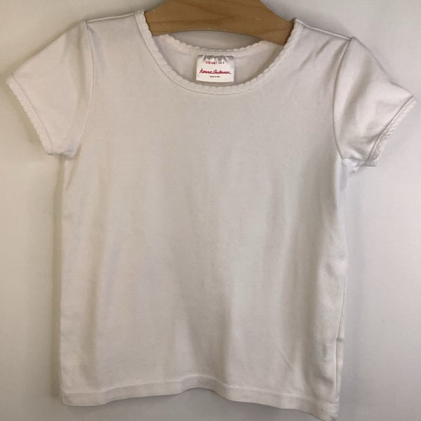 Size 5 (110): Hanna Andersson White T-Shirt