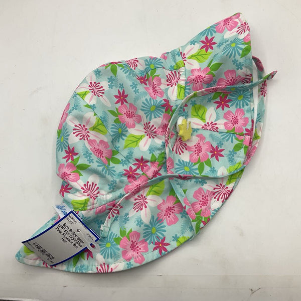 Size 9-18m: Iplay UPF 50+ Light Blue Pink Flowers Sun Hat