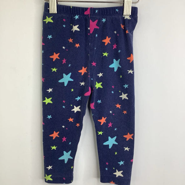 Size 12-18m: Moon and Back by Hanna Andersson Navy Blue Colorful Stars Leggings