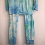 Size 12-14: Little Sleepies Blue Tie-Dye Long Sleeve PJS