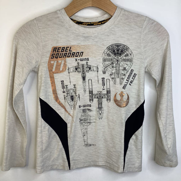 Size 7: Star Wars Cream Rebel Squadron Long Sleeve T