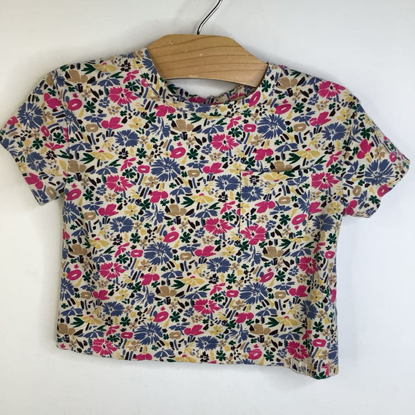 Size 2: Gap Cream Floral T-Shirt