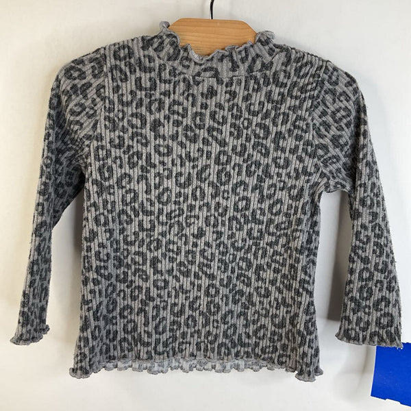 Size 6-12m: Old Navy Grey Leopard Print Long Sleeve T