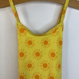 Size 6-7 (120): Hanna Andersson Yellow Orange Sun Tank 1pc Swimsuit