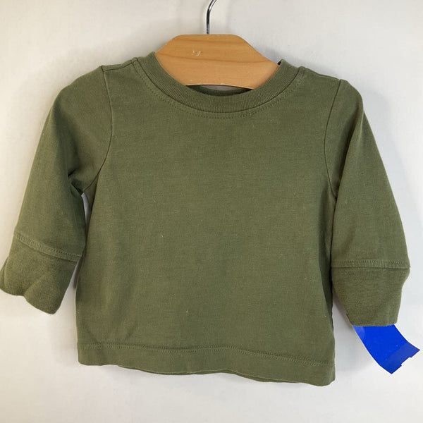 Size 3-6m (60): Hanna Andersson Olive Green Long Sleeve T