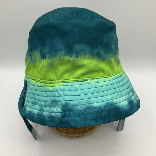 Size S: Green/Blue Velcro Strap Sun Hat
