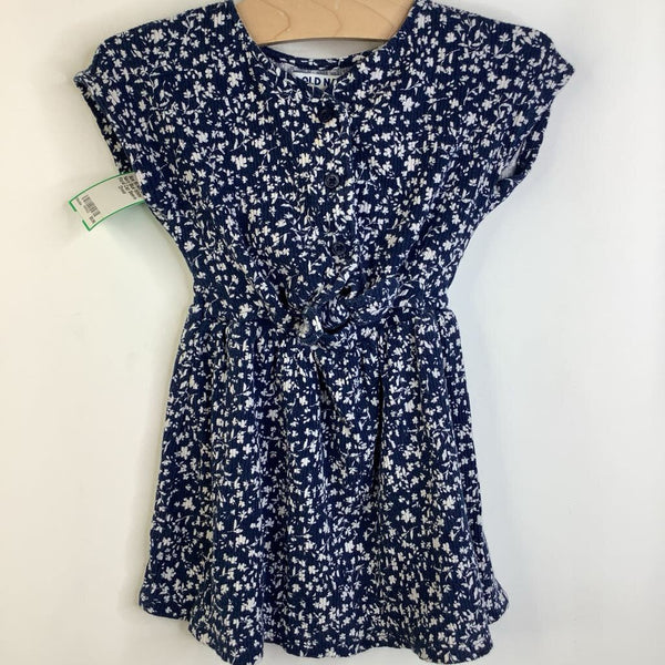 Size 18-14m: Old Navy Blue White Floral Cap Sleeve Dress