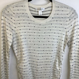 Size XS: Motherhood White Grey Stripes & Polka Dots Long Sleeve T-Shirt