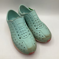 Size 3Y: Native Turquoise Slip on Sneakers