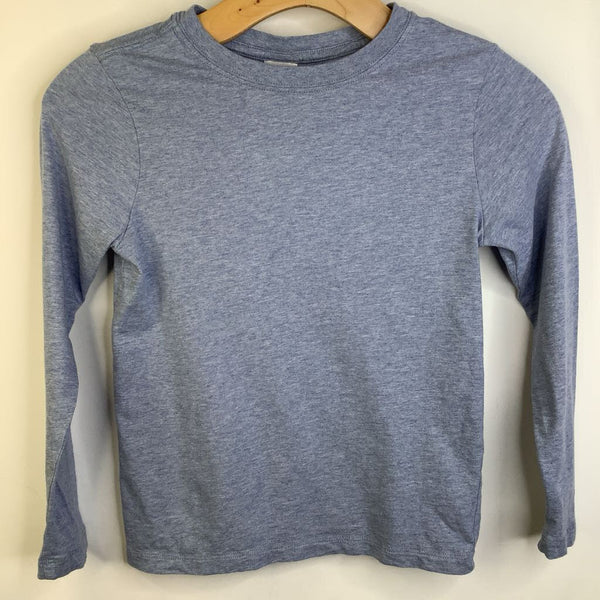 Size 8 (130): Hanna Anderson Light Blue Heathered Long Sleeve T-Shirt