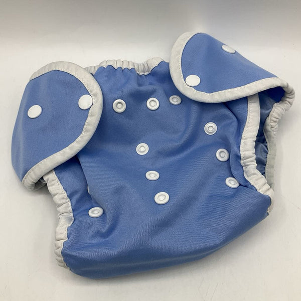 Size 2: Thirstie Light Blue Snap Adjustable Diaper Cover