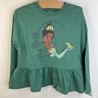 Size 5 (110): Hanna Andersson Princess and the Frog Green Long Sleeve T