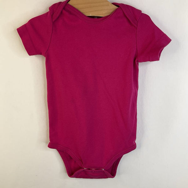Size 9-12m: Primary Pink Short Sleeve Onesie