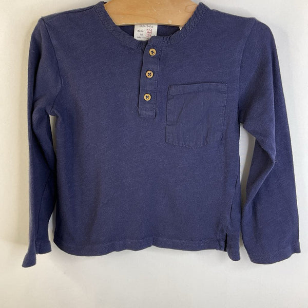 Size 3-4: Zara Navy Blue Long Sleeve T