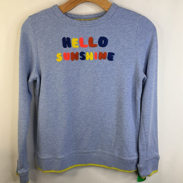 Size 11-12: Mini Boden Light Blue 'Hello Sunshine' Patch Long Sleeve T
