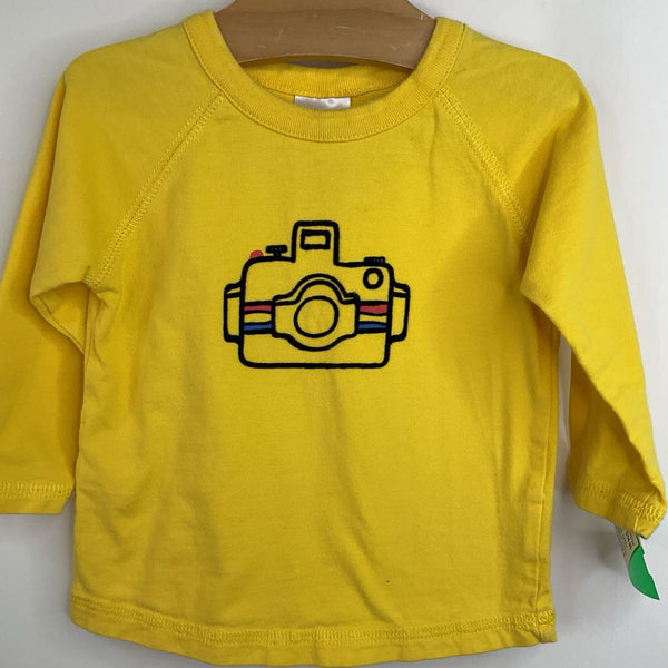 Size 6-12m (70): Hanna Andersson Yellow Camera Long Sleeve T