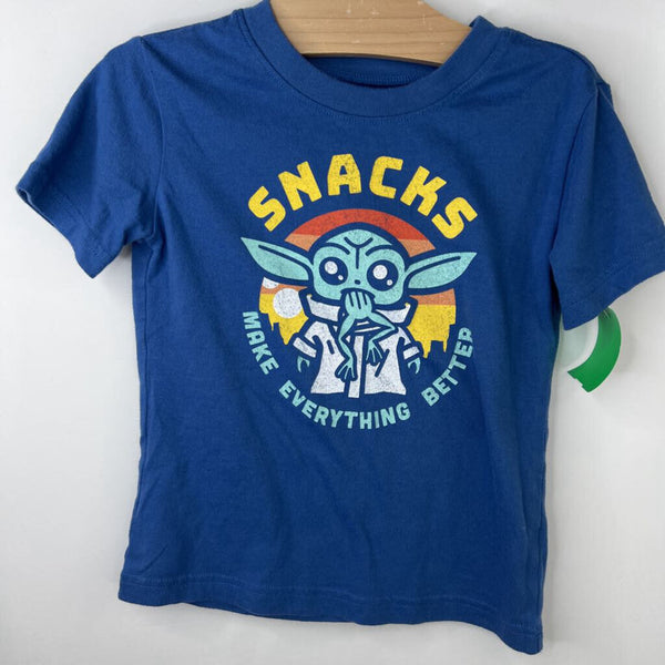 Size 3: Star Wars Blue 'Snacks Make Everything Better' T-Shirt