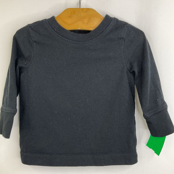 Size 6-12m (70): Hanna Andersson Black Long Sleeve T