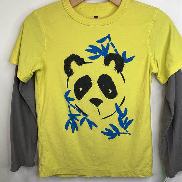 Size 12: Tea Collection Yellow Green Panda Long Sleeve T