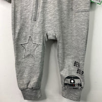 Size 12m: Star Wars Light Grey Hooded Long Sleeve Romper