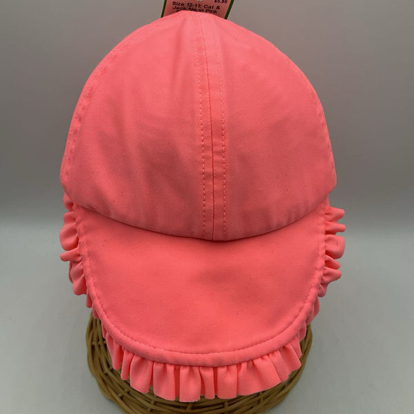 Size 12-18: Cat & Jack Neon Pink Ruffle Neck Covering Hat