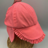 Size 12-18: Cat & Jack Neon Pink Ruffle Neck Covering Hat